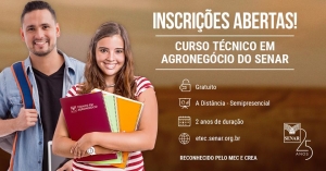 Totalmente gratuito, Curso Técnico em Agronegócio está com inscrições abertas