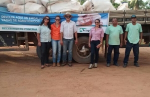 Coleta itinerante em Baianópolis recebe 1,3 t de embalagens vazias
