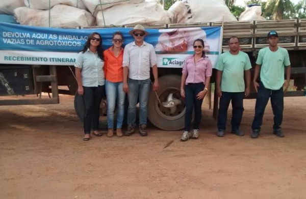 Coleta itinerante em Baianópolis recebe 1,3 t de embalagens vazias