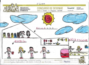 1° Lugar na categoria desenho, alunaKauane Gonçalves Moreira Lopes,Escola Municipal Dr. João Teixeira - Posse/GO