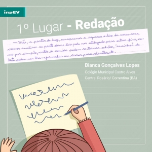 PEA: Aluna de Posse é campeã nacional em concurso de redação